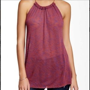 Harlowe & Graham Knit Flowy Boho Open Back Top